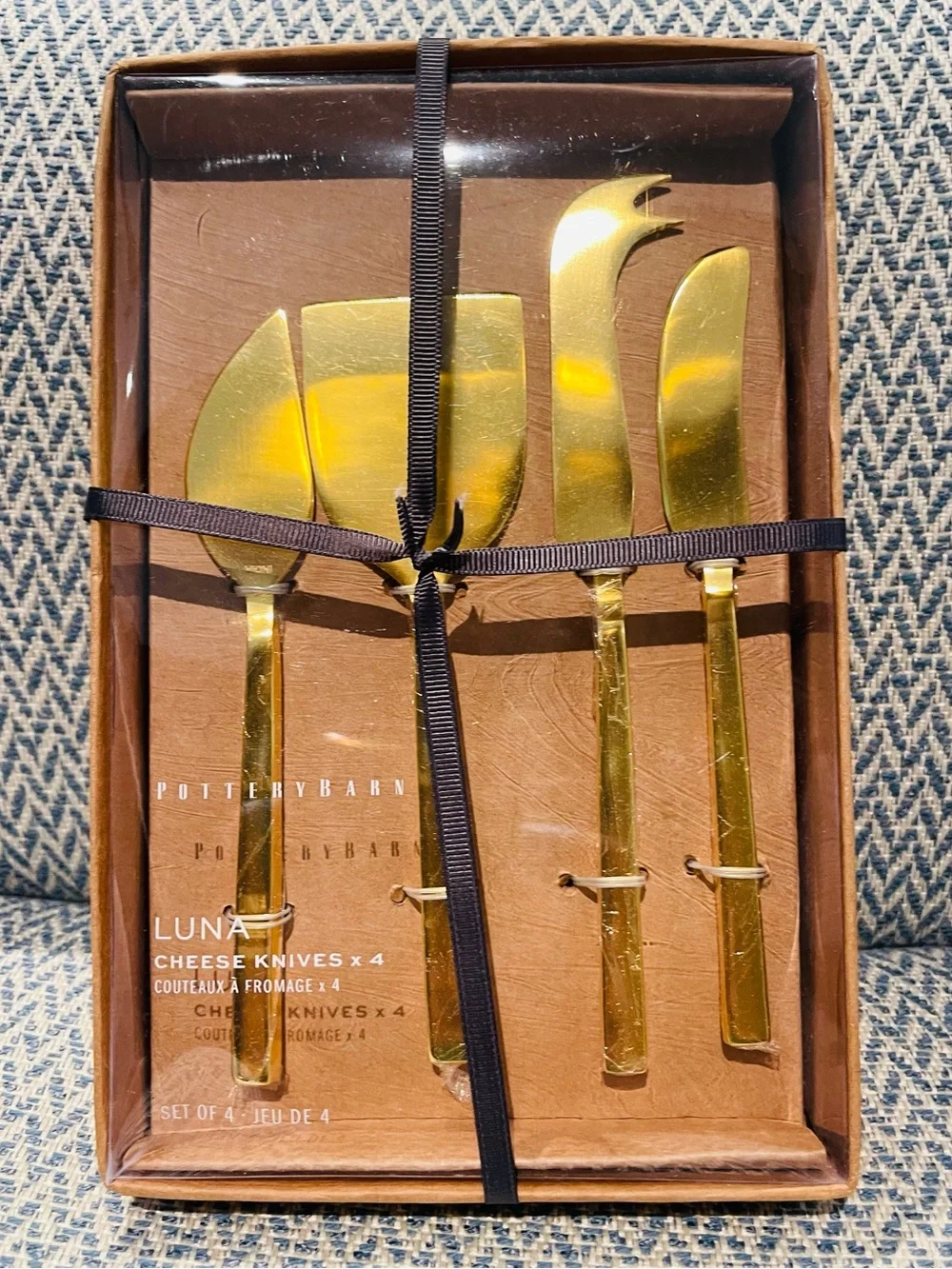 NEW! Pottery Barn Cheese Knives Set of 4 NIB